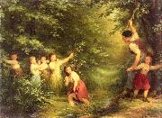 Fritz Zuber-Buhler The Cherry Thieves painting